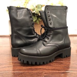 NWB Steve Madden Leather Lace-up Combat Boot (8.5)